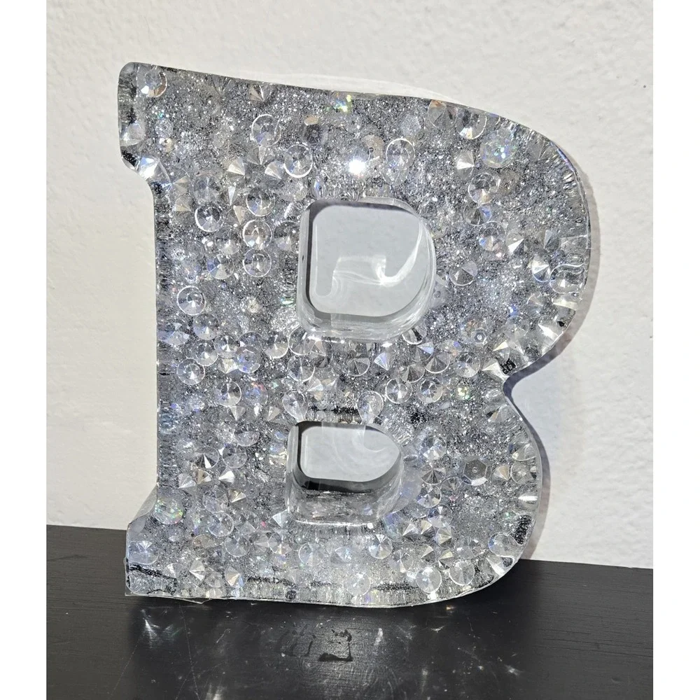 Handmade Resin BAR Sign Sparkle Glitter Decor Heavy Statement Piece‎